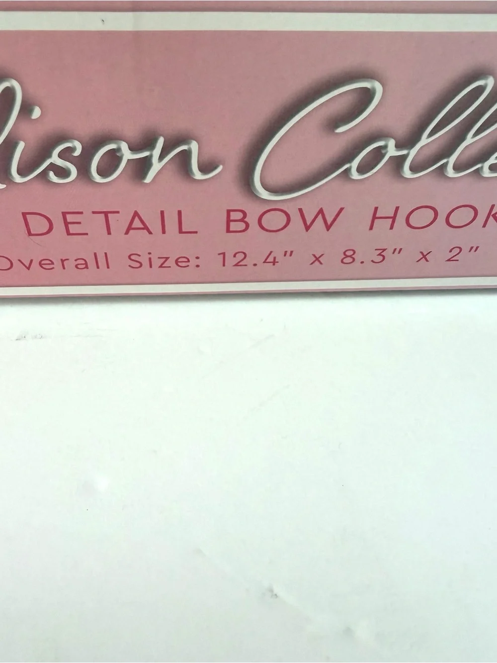 Pink Pearl Bow Hook Set - Decorative Wall Hooks